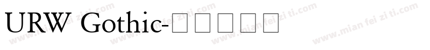URW Gothic字体转换